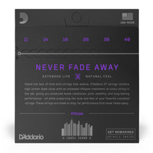 D’Addario XTE1149 XT Nickel Plated Steel Coated Electric Guitar Strings, Medium, 11-49 Gauge