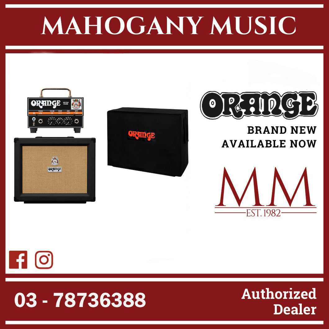 Orange Micro Dark Head with PPC112 60-watt 1x12 Speaker Cabinet - Black