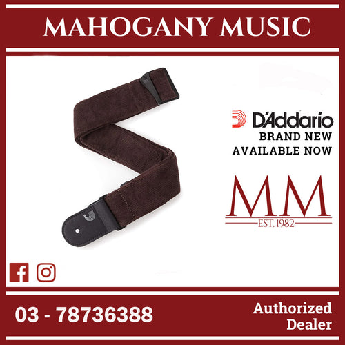 D’Addario 50CR01 Corduroy Woven Guitar Strap, Brown