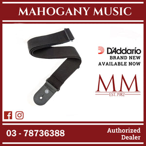 D’Addario 50CT00 Cotton Guitar Strap, Black