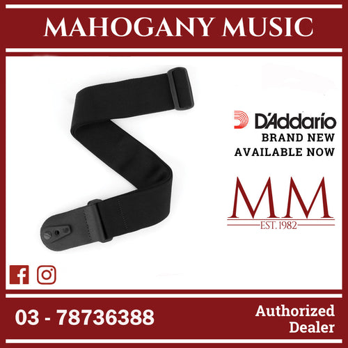 D'Addario 50F05-RL Pad Lock Guitar Strap, Black