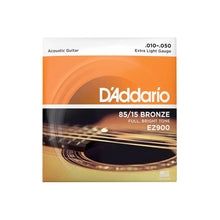 D’Addario EZ900 85/15 Bronze Acoustic Guitar Strings, Extra Light, 10-50 Gauge