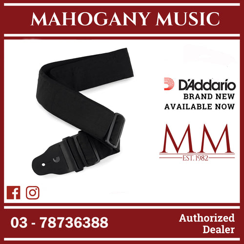 D'Addario 74T000 Padded Polypro Bass Guitar Strap, Black