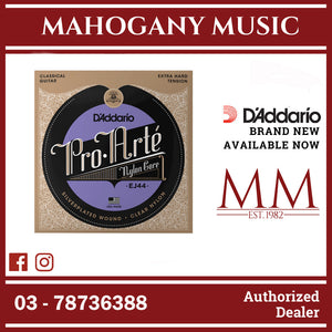 D'Addario EJ44 Pro-Arté Nylon Classical Guitar Strings, Extra Hard Tension