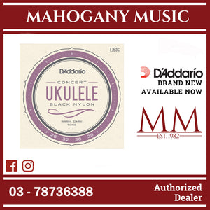 D'Addario EJ53C Pro-Arté Black Nylon Concert Ukulele Strings