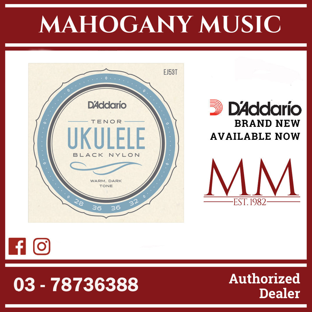 D'Addario EJ53T Pro-Arté Black Nylon Tenor Ukulele Strings