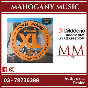 D'Addario EXL140-8 XL Nickel Wound 8-String Electric Guitar Strings, Light Top/Heavy Bottom, 10-74 Gauge