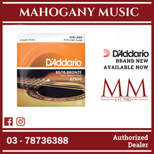 D’Addario EZ900 85/15 Bronze Acoustic Guitar Strings, Extra Light, 10-50 Gauge