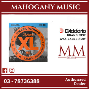 D'Addario EXL110 XL Nickel Wound Electric Guitar Strings, Regular Light, 10-46 Gauge