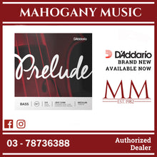 D'Addario J610 3/4M Prelude Bass String Set, 3/4 Scale, Medium Tension