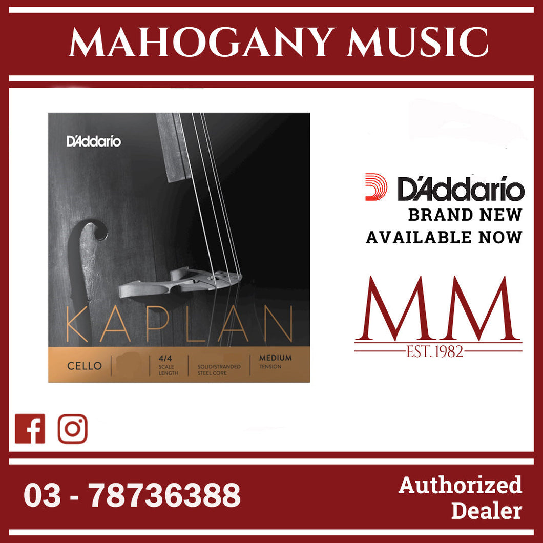 D'Addario KS512 4/4M Kaplan Cello Single D String, 4/4 Scale, Medium Tension