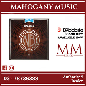 D’Addario NB1253 Nickel Bronze Acoustic Guitar Strings, Regular Light, 12-53 Gauge