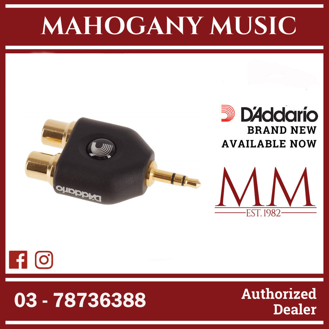 D’Addario PW-P047C 1/8″ Male Stereo to Dual RCA Female Adaptor