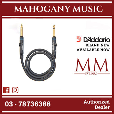 D'Addario PW-PC-01 Custom Series Patch Cable, Straight to Straight, 1 ft.