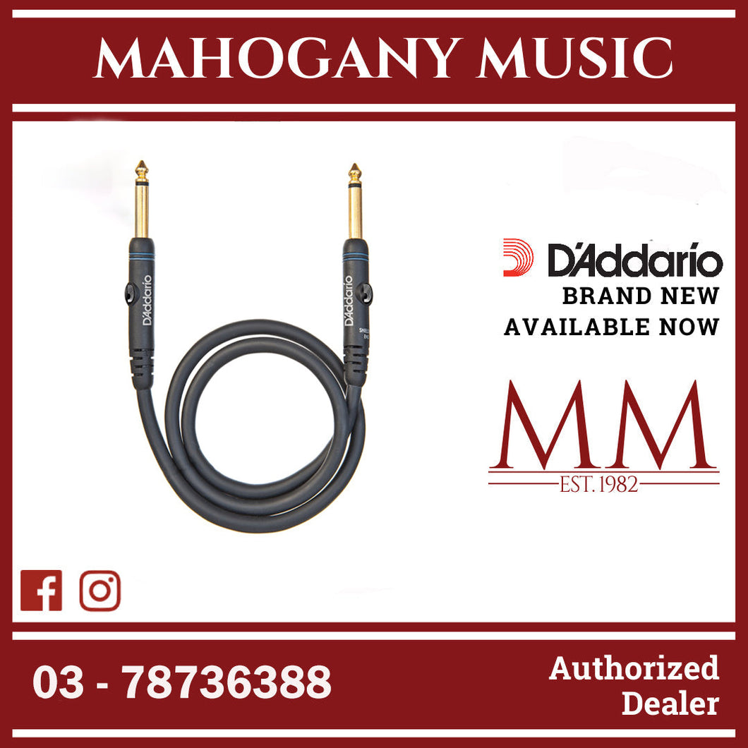 D'Addario PW-PC-01 Custom Series Patch Cable, Straight to Straight, 1 ft.