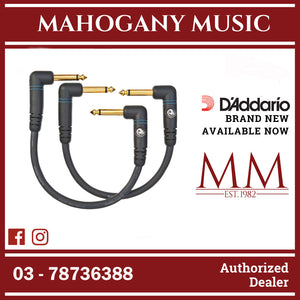 D'Addario PW-PRA-205 Custom Series Patch Cable, Right-Angle to Right-Angle, 0.5ft.