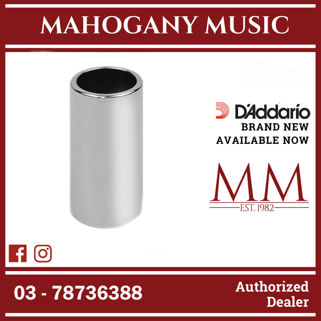 D'Addario PWCBS-SM Chrome-Plated Brass Slide, Medium, 12 Ring Size