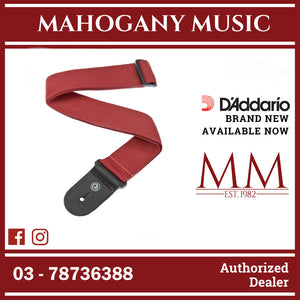 D'Addario PWS101 Polypropylene Guitar Strap, Red