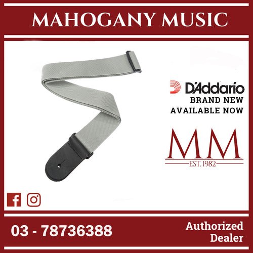 D'Addario PWS105 Polypropylene Guitar Strap, Silver