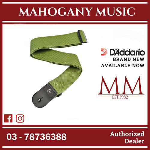 D'Addario PWS107 Polypropylene Guitar Strap, Green