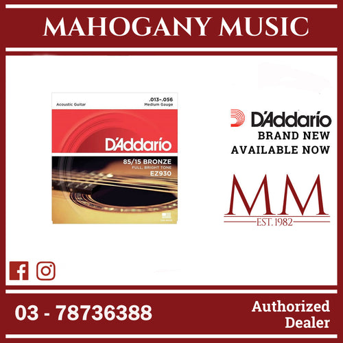 D’Addario EZ930 85/15 Bronze Acoustic Guitar Strings, Medium, 13-56 Gauge