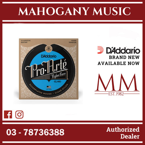 D’Addario EJ46 Pro-Arté Nylon Classical Guitar Strings, Hard Tension
