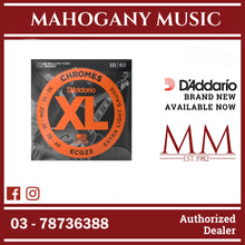 D’Addario ECG23 XL Chromes Flat Wound Electric Guitar Strings, Extra Light, 10-48 Gauge
