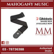 D’Addario 50F05 Polyester Woven Guitar Strap, Black Tube