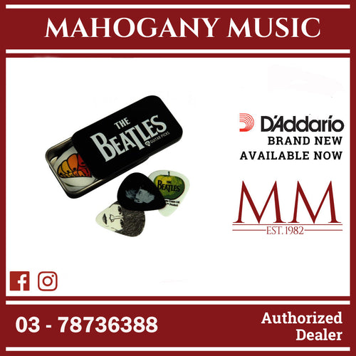 D’Addario 1CAB4-15BT1 The Beatles Guitar Pick Tins, Classic Logo, Medium Gauge (.70mm), 15-Pack