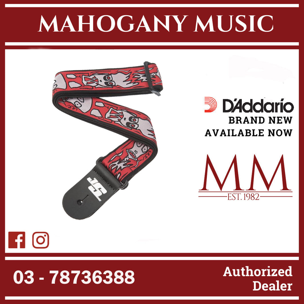 D’Addario 50JS02 Joe Satriani Signature Woven Guitar Strap, Up in Flames