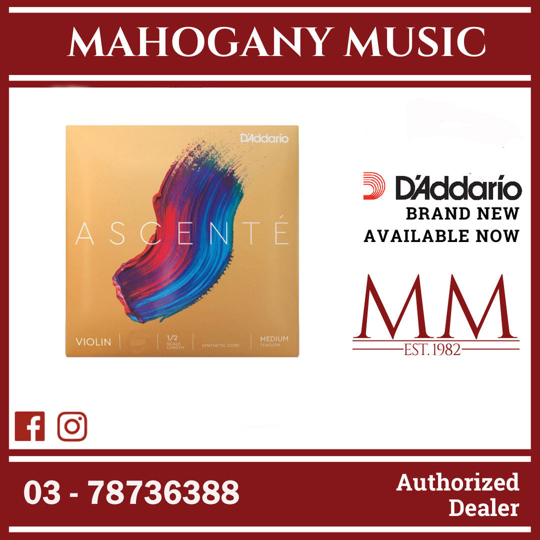 D’Addario A312 1/2M Ascente Violin Single A String, 1/2 Scale, Medium Tension
