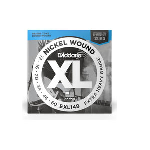 D’Addario EXL148 XL Nickel Wound Electric Guitar Strings, Extra Heavy, 12-60 Gauge