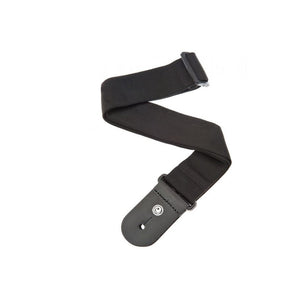 D’Addario 50F05 Polyester Woven Guitar Strap, Black Tube