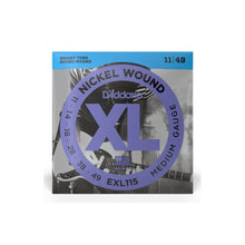 D’Addario EXL115 XL Nickel Wound Electric Guitar Strings, Medium, 11-49 Gauge