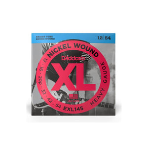D’Addario EXL145 XL Nickel Wound Electric Guitar Strings, Heavy Plain 3rd, 12-54 Gauge