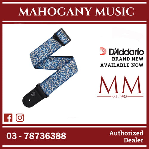 D'addario 50RW08 Eco Comfort Persian Woven Guitar Strap, Blue