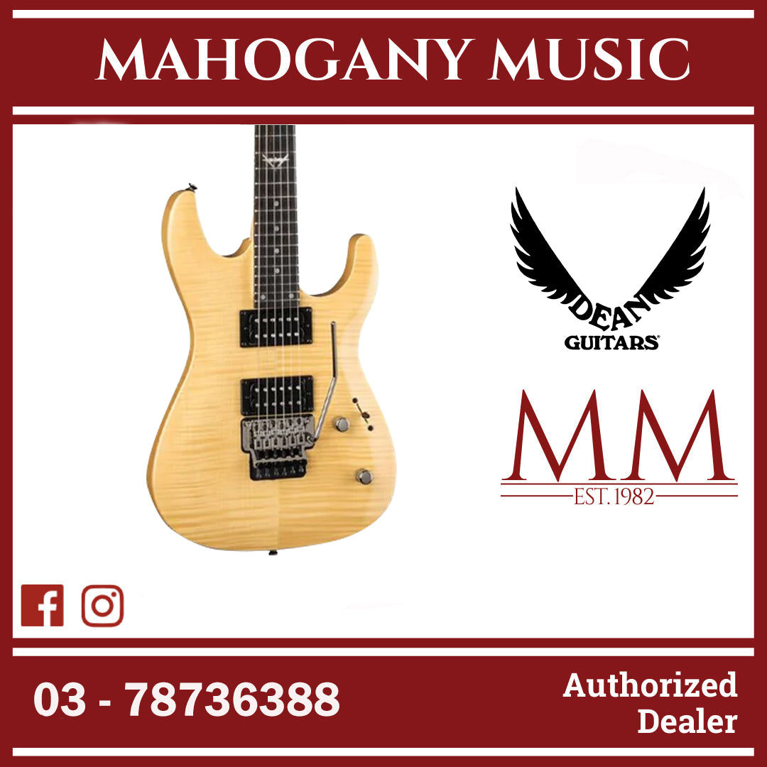Dean Custom 350 Flame Maple Top, Floyd Rose Electric Guitar- Gloss 