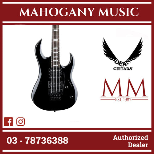 Dean Guitars Michael Batio MAB3 Double Cutaway Rosewood Fretboard Floyd Rose Electric Guitar, Classic Black ( MAB3-CBK )