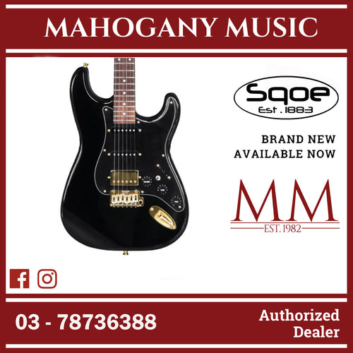 SQOE SEST1009-BK Boutique Custom Series Electric Guitar included Hardcase ( SEST / SEST-1009-BK / ST 1009 )