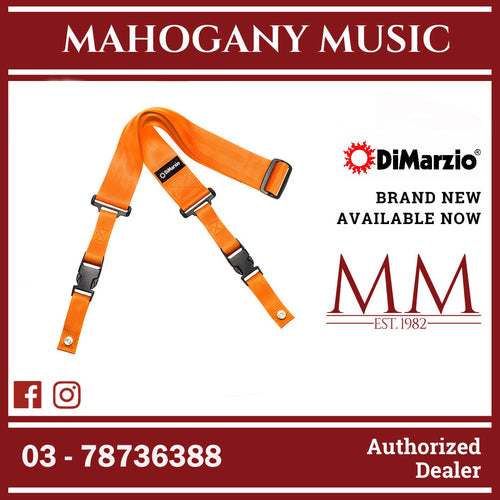 DiMarzio DD2200OR Cliplock Guitar Strap, Orange Nylon