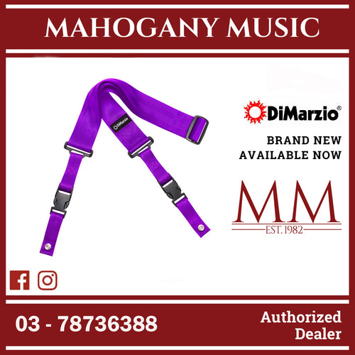 DiMarzio DD2200V Cliplock Guitar Strap, Purple Nylon