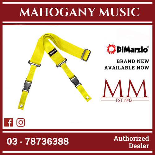 DiMarzio DD2200Y Cliplock Guitar Strap, Yellow Nylon