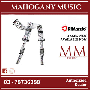 DiMarzio DD2242 Steve Vai Cliplock, Art Strap White