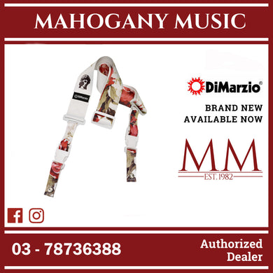 DiMarzio DD2247 Polyphia Floral Muse Cliplock Strap, White