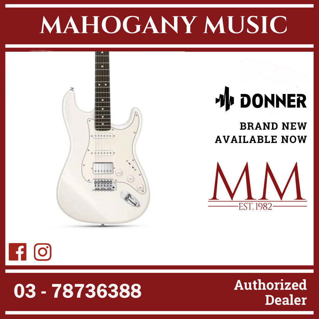 Donner EC1418 DST-152W Electric Guitar, White