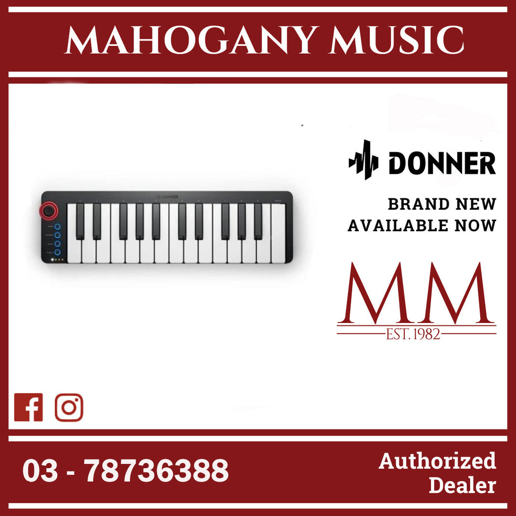 Donner EC3333 N-25 Midi Keyboard – Mahogany Music