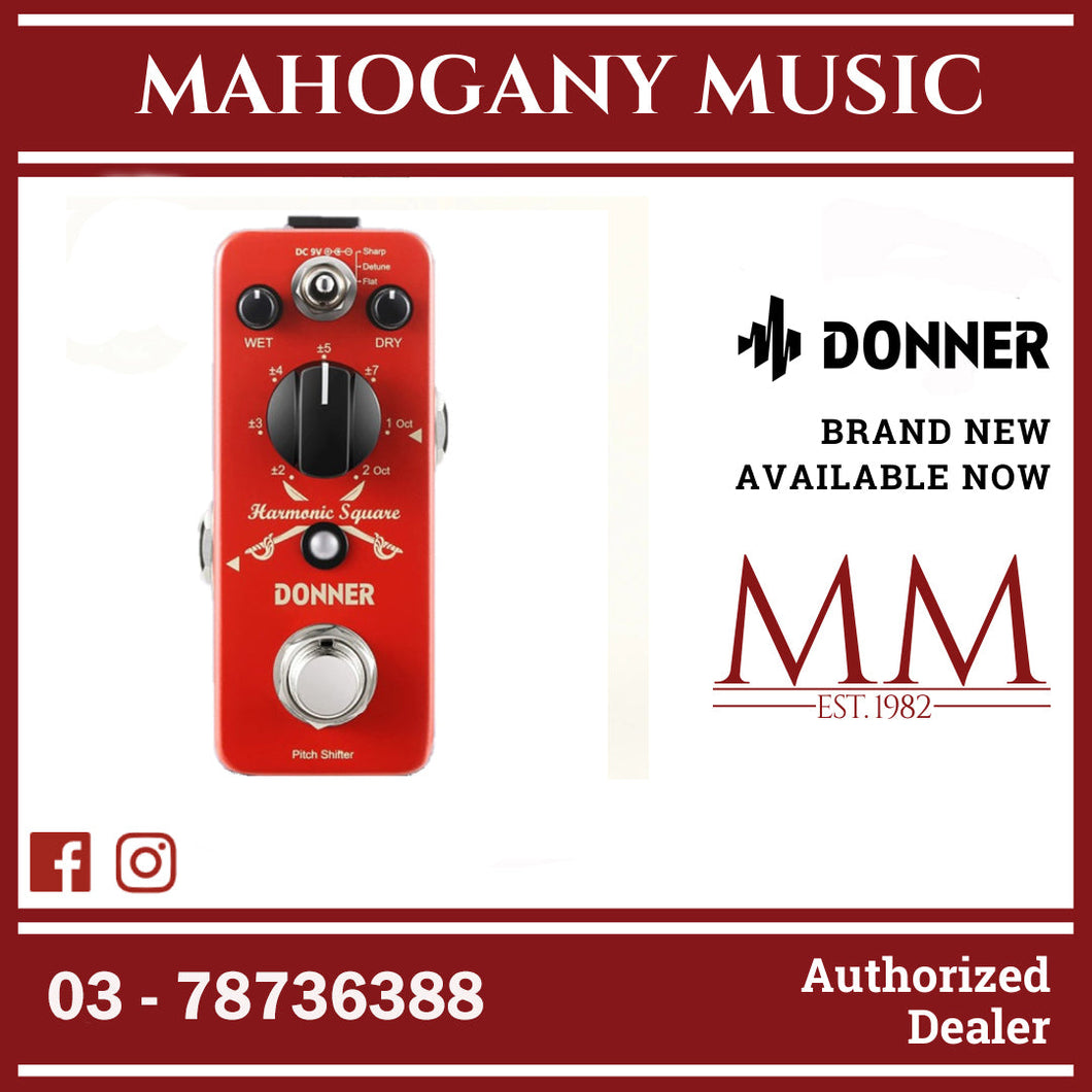 donner octave guitar pedal Donner EC966 Harmonic Square Guitar Effect Pedal – Mahogany Music
