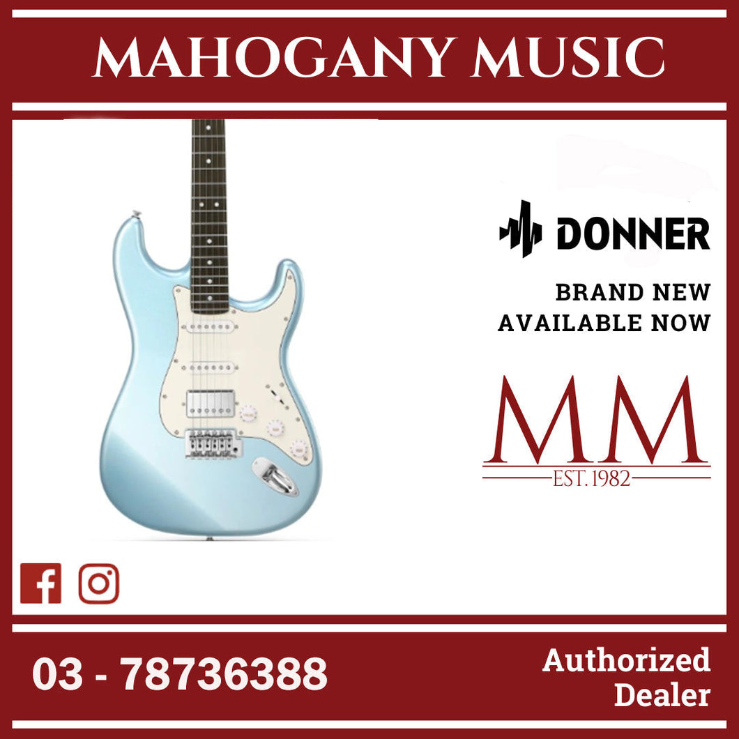 Donner EC1417 DST-152R Electric Guitar, Blue