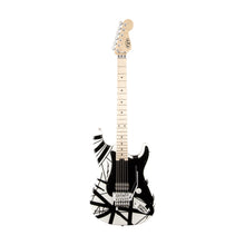 [PREORDER] EVH Stripe Series Stratocaster Electric Guitar, Maple FB, White w/Black Stripes