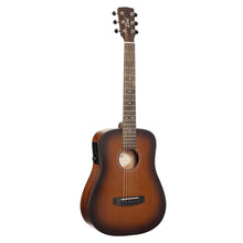Cort Earth GO Travel Electro Acoustic Guitar In Open Pore Brown Burst
